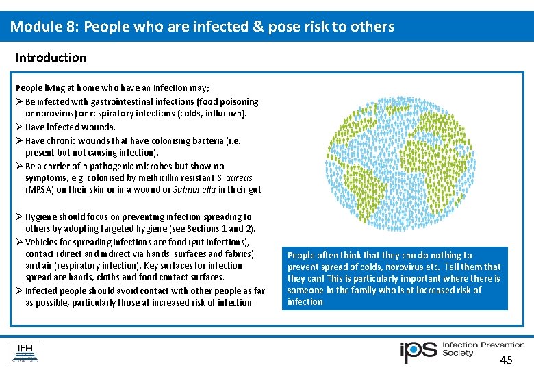 Module 8: People who are infected & pose risk to others Introduction People living Module 8: People who are infected & pose risk to others Introduction People living