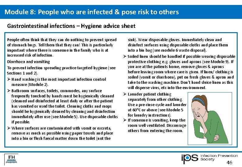 Module 8: People who are infected & pose risk to others Gastrointestinal infections – Module 8: People who are infected & pose risk to others Gastrointestinal infections –