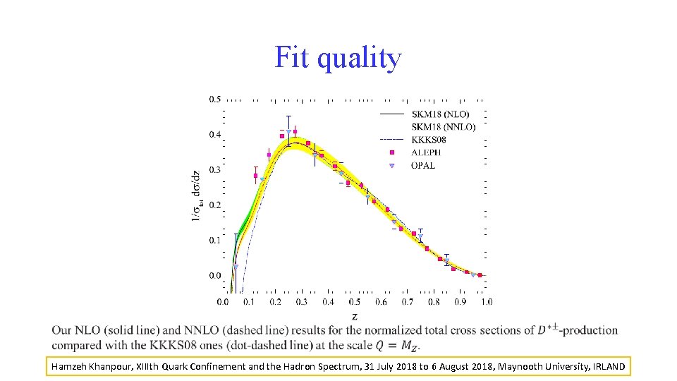 Fit quality Hamzeh Khanpour, XIIIth Quark Confinement and the Hadron Spectrum, 31 July 2018 Fit quality Hamzeh Khanpour, XIIIth Quark Confinement and the Hadron Spectrum, 31 July 2018