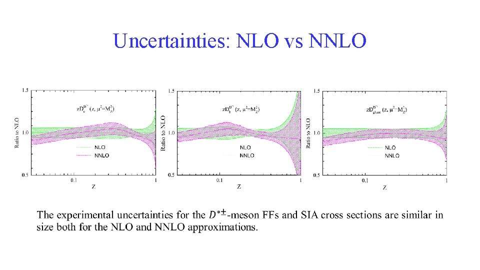 Uncertainties: NLO vs NNLO • Uncertainties: NLO vs NNLO •
