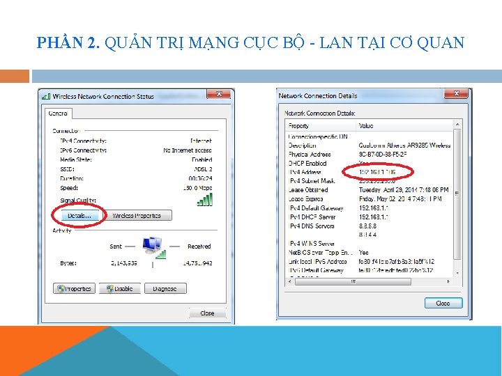 PHẦN 2. QUẢN TRỊ MẠNG CỤC BỘ - LAN TẠI CƠ QUAN 