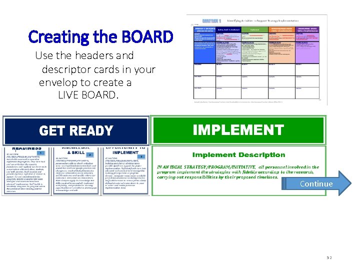 Creating the BOARD Use the headers and descriptor cards in your envelop to create