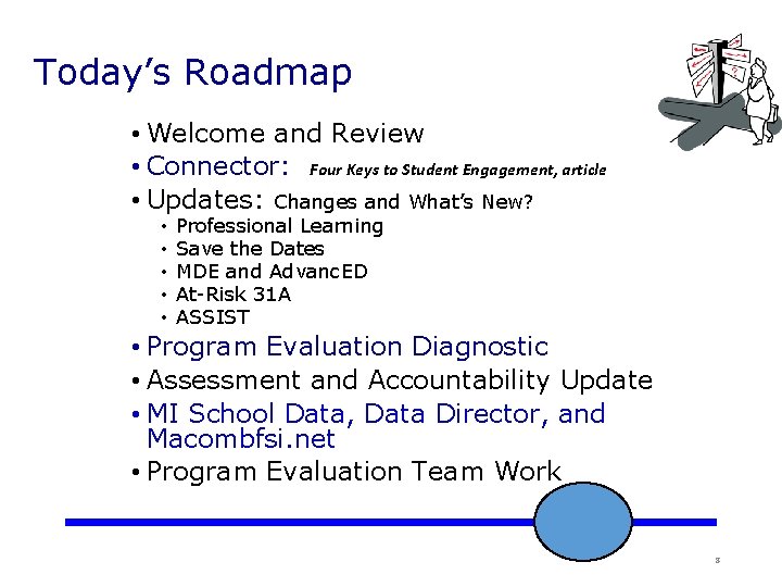 Today’s Roadmap • Welcome and Review • Connector: Four Keys to Student Engagement, article