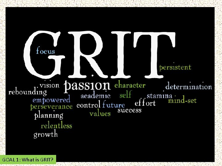GOAL 1: What is GRIT? 
