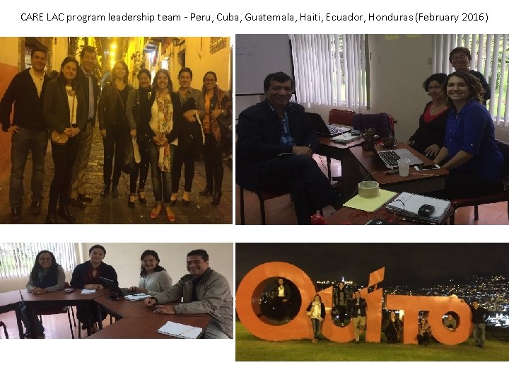 CARE LAC program leadership team - Peru, Cuba, Guatemala, Haiti, Ecuador, Honduras (February 2016)