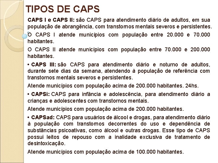 REDE DE ATENO SADE MENTAL CAPS FAMLIA O