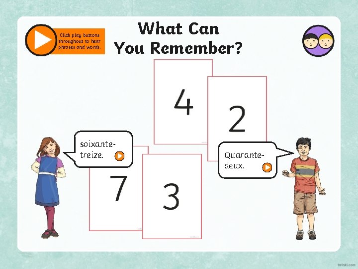 Click play buttons throughout to hear phrases and words. What Can You Remember? soixantetreize.