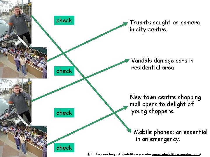 check Truants caught on camera in city centre. Vandals damage cars in residential area