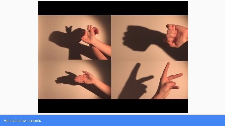 Hand shadow puppets 
