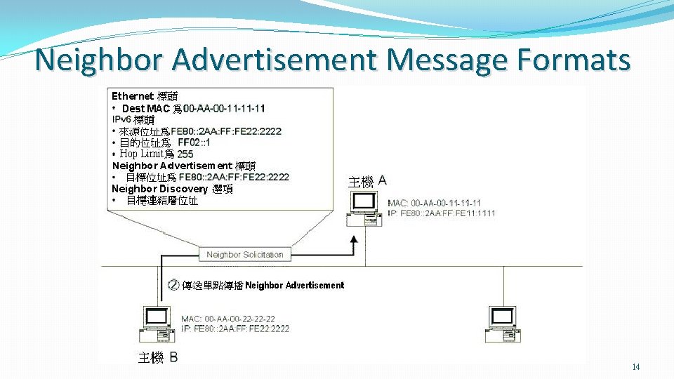 Neighbor Advertisement Message Formats 14 