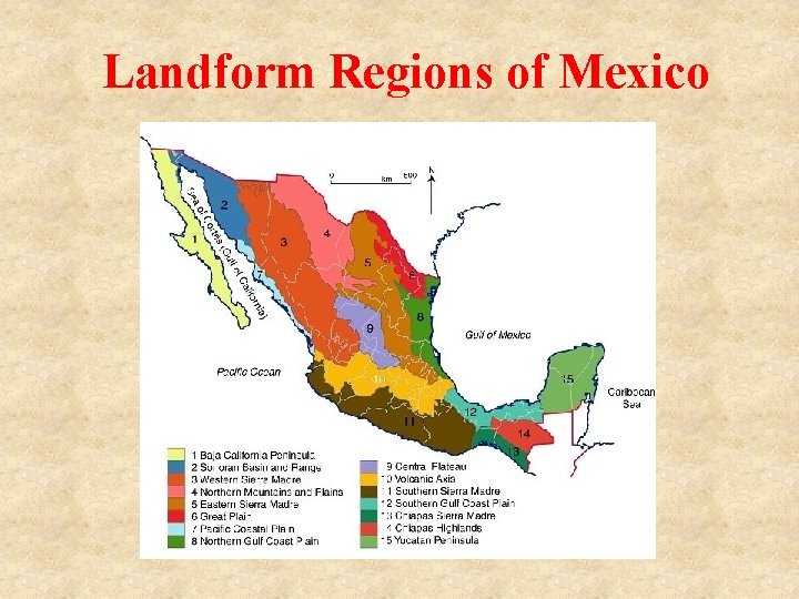 Landform Regions of Mexico 