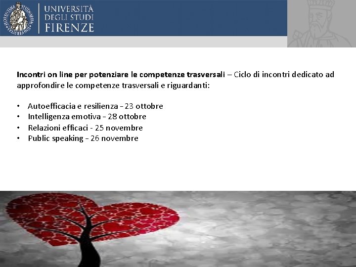Incontri on line per potenziare le competenze trasversali – Ciclo di incontri dedicato ad Incontri on line per potenziare le competenze trasversali – Ciclo di incontri dedicato ad