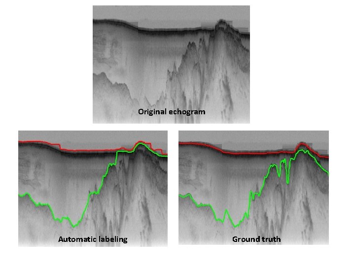 Original echogram Automatic labeling Ground truth 