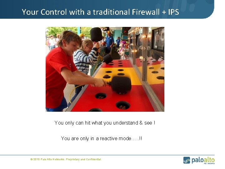 Your Control with a traditional Firewall + IPS You only can hit what you