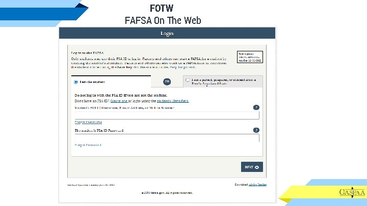 FOTW FAFSA On The Web 