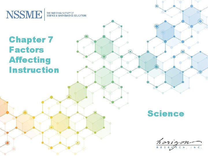 Chapter 7 Factors Affecting Instruction Science 