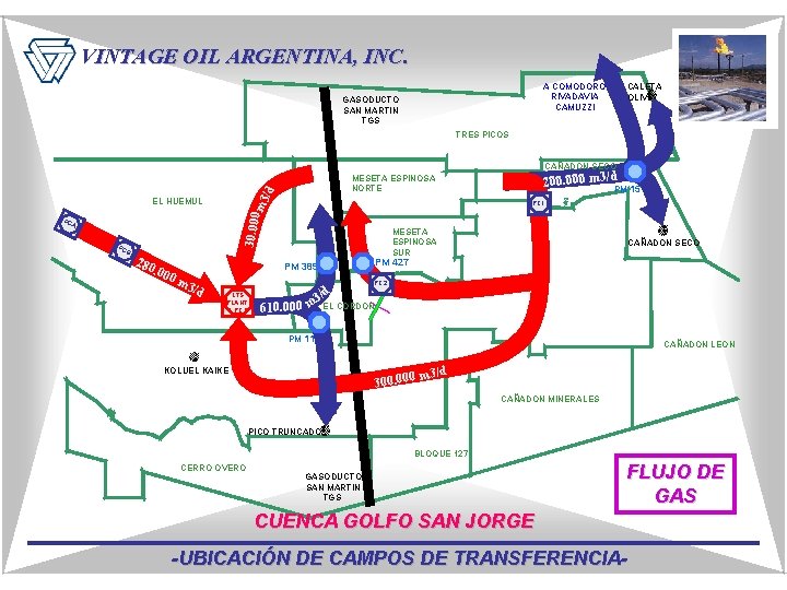 VINTAGE OIL ARGENTINA, INC. A COMODORO RIVADAVIA CAMUZZI GASODUCTO SAN MARTIN TGS CALETA OLIVIA