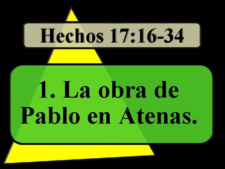 Hechos 17: 16 -34 1. La obra de Pablo en Atenas. 