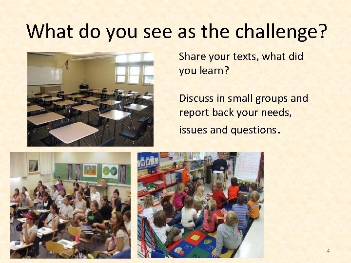 What do you see as the challenge? Share your texts, what did you learn?