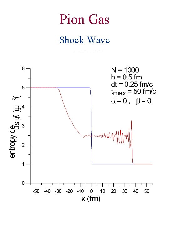 Pion Gas Shock Wave 