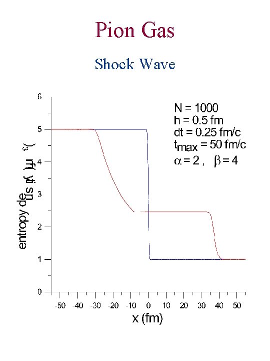 Pion Gas Shock Wave 