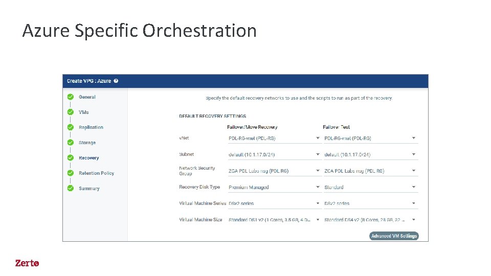 Azure Specific Orchestration 
