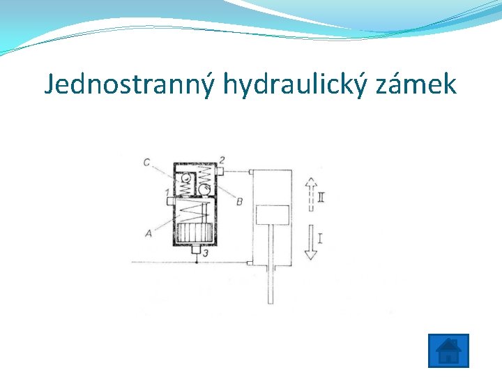 Jednostranný hydraulický zámek 