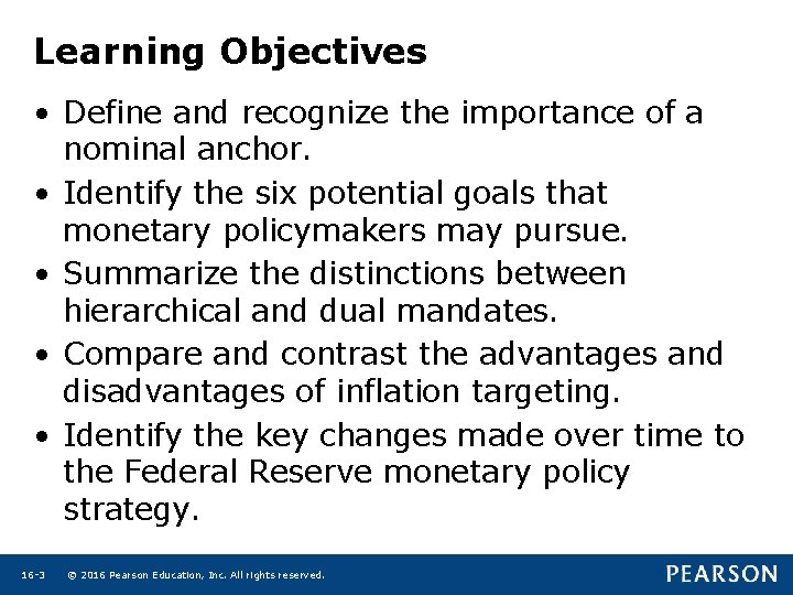 Learning Objectives • Define and recognize the importance of a nominal anchor. • Identify Learning Objectives • Define and recognize the importance of a nominal anchor. • Identify