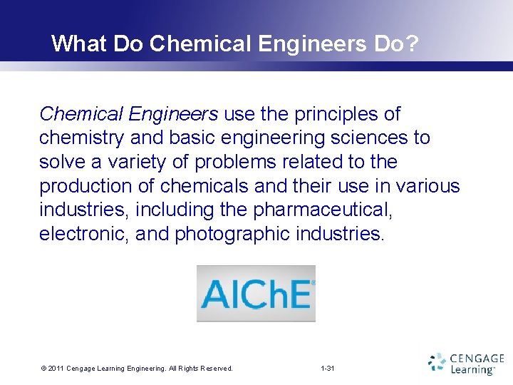 What Do Chemical Engineers Do? Chemical Engineers use the principles of chemistry and basic