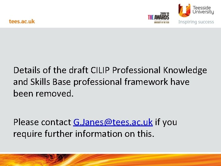 Details of the draft CILIP Professional Knowledge and Skills Base professional framework have been
