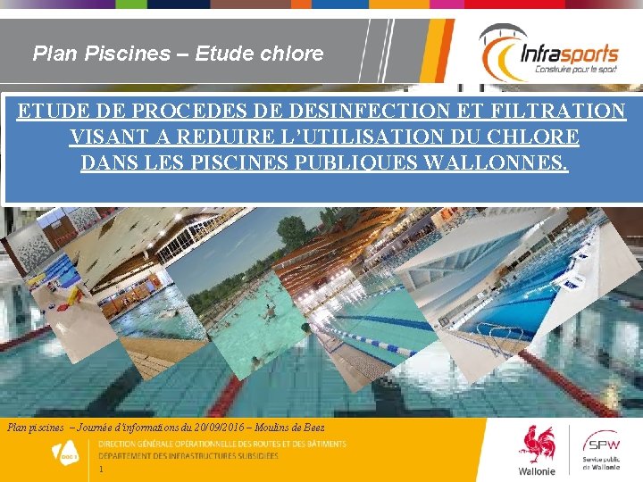 Plan Piscines – Etude chlore ETUDE DE PROCEDES DE DESINFECTION ET FILTRATION VISANT A