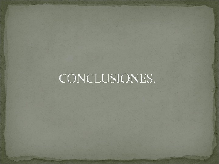 CONCLUSIONES. 