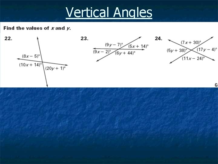 Vertical Angles 