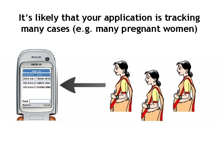 It’s likely that your application is tracking many cases (e. g. many pregnant women)