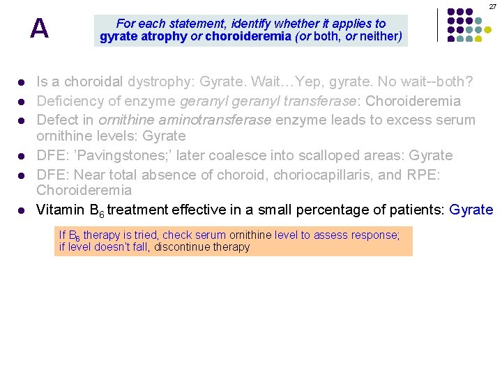 27 A l l l For each statement, identify whether it applies to gyrate 27 A l l l For each statement, identify whether it applies to gyrate