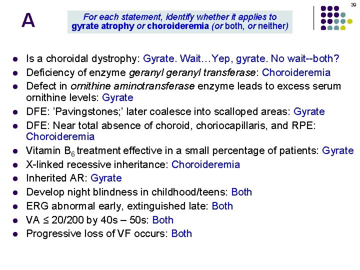 39 A l l l For each statement, identify whether it applies to gyrate 39 A l l l For each statement, identify whether it applies to gyrate