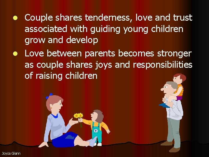 Couple shares tenderness, love and trust associated with guiding young children grow and develop Couple shares tenderness, love and trust associated with guiding young children grow and develop