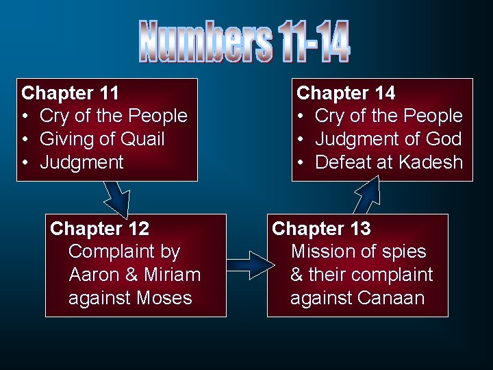 Chapter 11 • Cry of the People • Giving of Quail • Judgment Chapter
