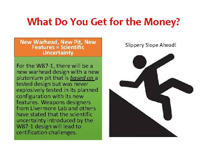 What Do You Get for the Money? New Warhead, New Pit, New Features =