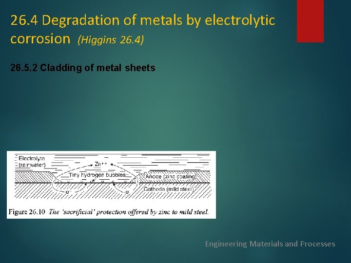 26. 4 Degradation of metals by electrolytic corrosion (Higgins 26. 4) 26. 5. 2 26. 4 Degradation of metals by electrolytic corrosion (Higgins 26. 4) 26. 5. 2