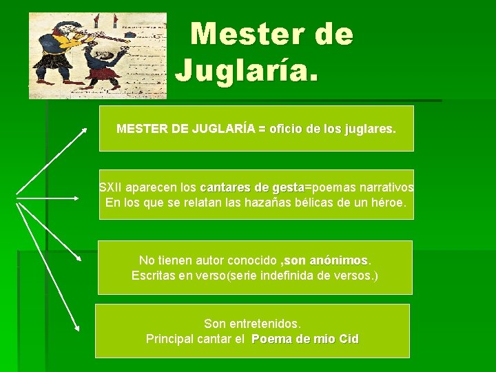 M Mester de juglaría Juglaría. MESTER DE JUGLARÍA = oficio de los juglares. SXII M Mester de juglaría Juglaría. MESTER DE JUGLARÍA = oficio de los juglares. SXII