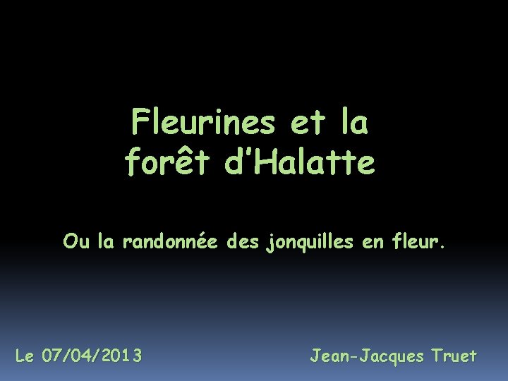 Fleurines et la forêt d’Halatte Ou la randonnée des jonquilles en fleur. Le 07/04/2013