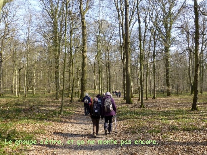 Le groupe s’étire, et ça ne monte pas encore. 