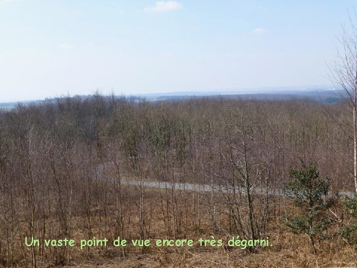 Un vaste point de vue encore très dégarni. 