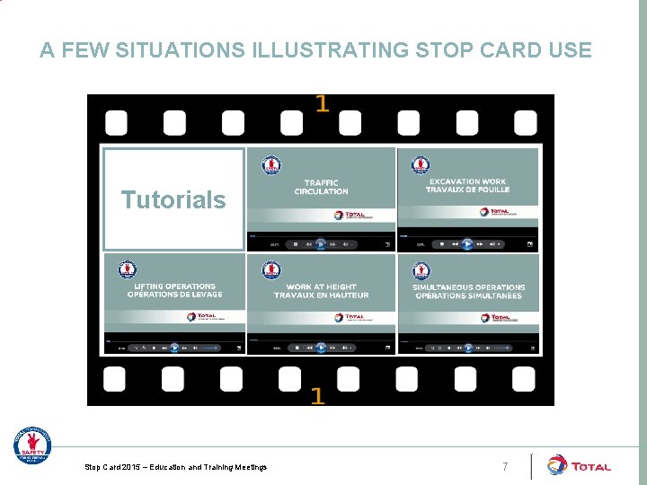 A FEW SITUATIONS ILLUSTRATING STOP CARD USE Tutorials Stop Card 2015 – Education and