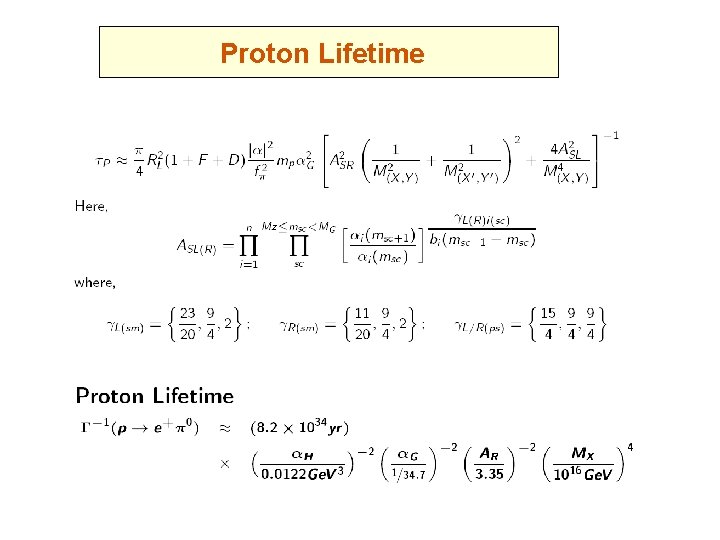 Proton Lifetime 