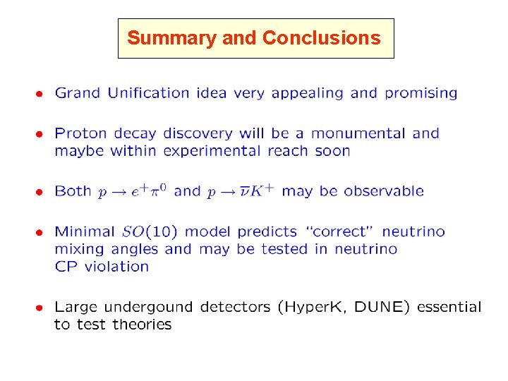 Summary and Conclusions 