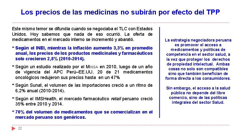 Los precios de las medicinas no subirán por efecto del TPP Este mismo temor