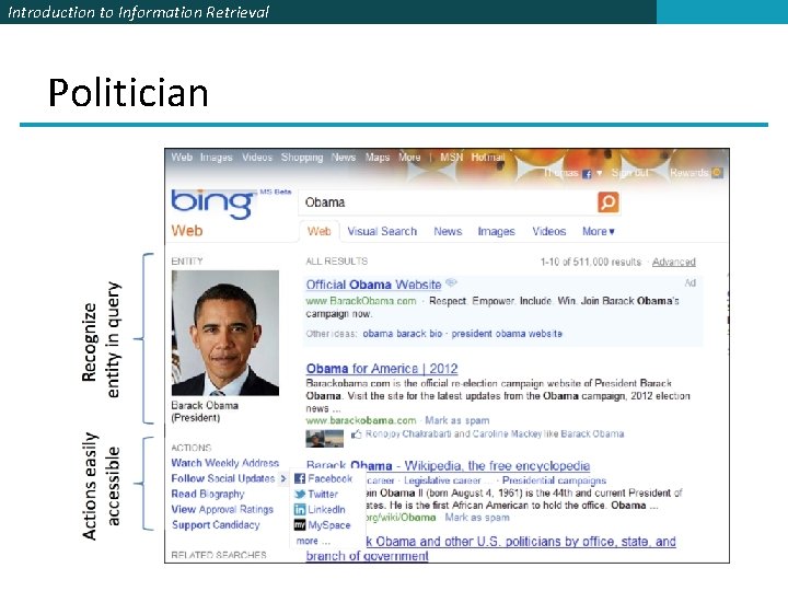 Introduction to Information Retrieval Politician 