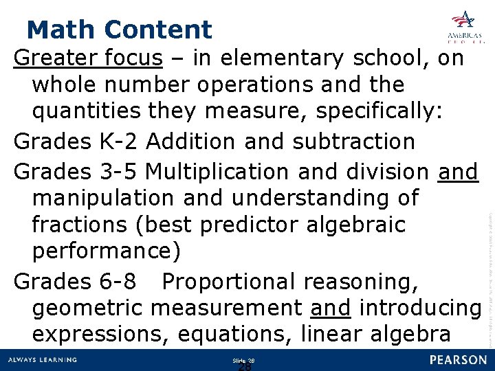 Math Content Copyright © 2010 Pearson Education, Inc. or its affiliate(s). All rights reserved.